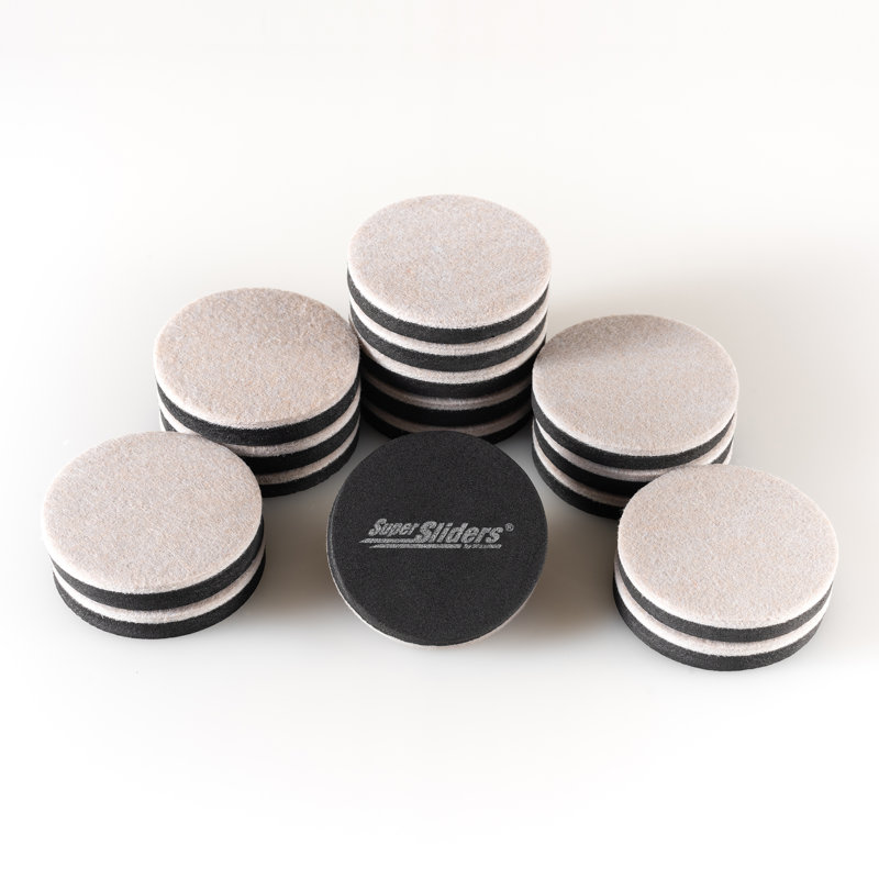 Super Sliders 3 1/2" Round Reusable Furniture Sliders or Movers for